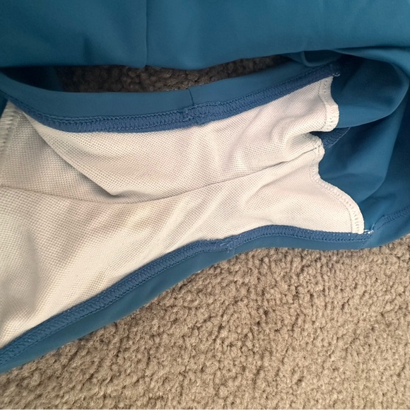 Cocoship retro blue with polka dot Swim suit/dress with attached shorts - Picture 5 of 5